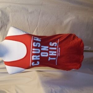 Pink Racerback "Crush on This" Tank SZ XS